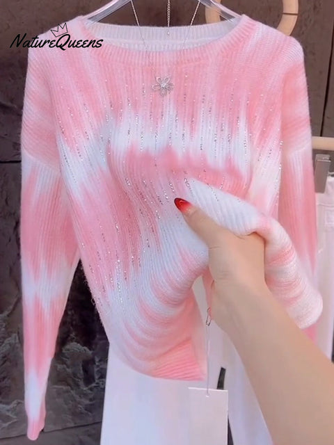 Rhinestone Pullover Sweater