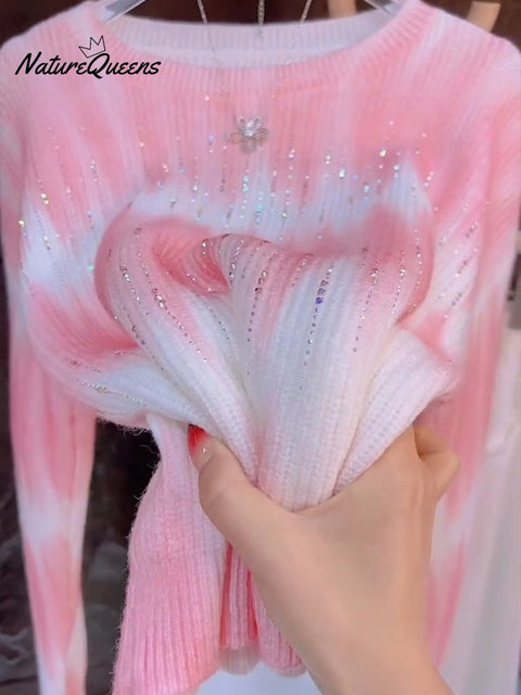 Rhinestone Pullover Sweater