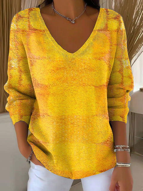 Women's Autumn Gradient Casual Pullover Sweater