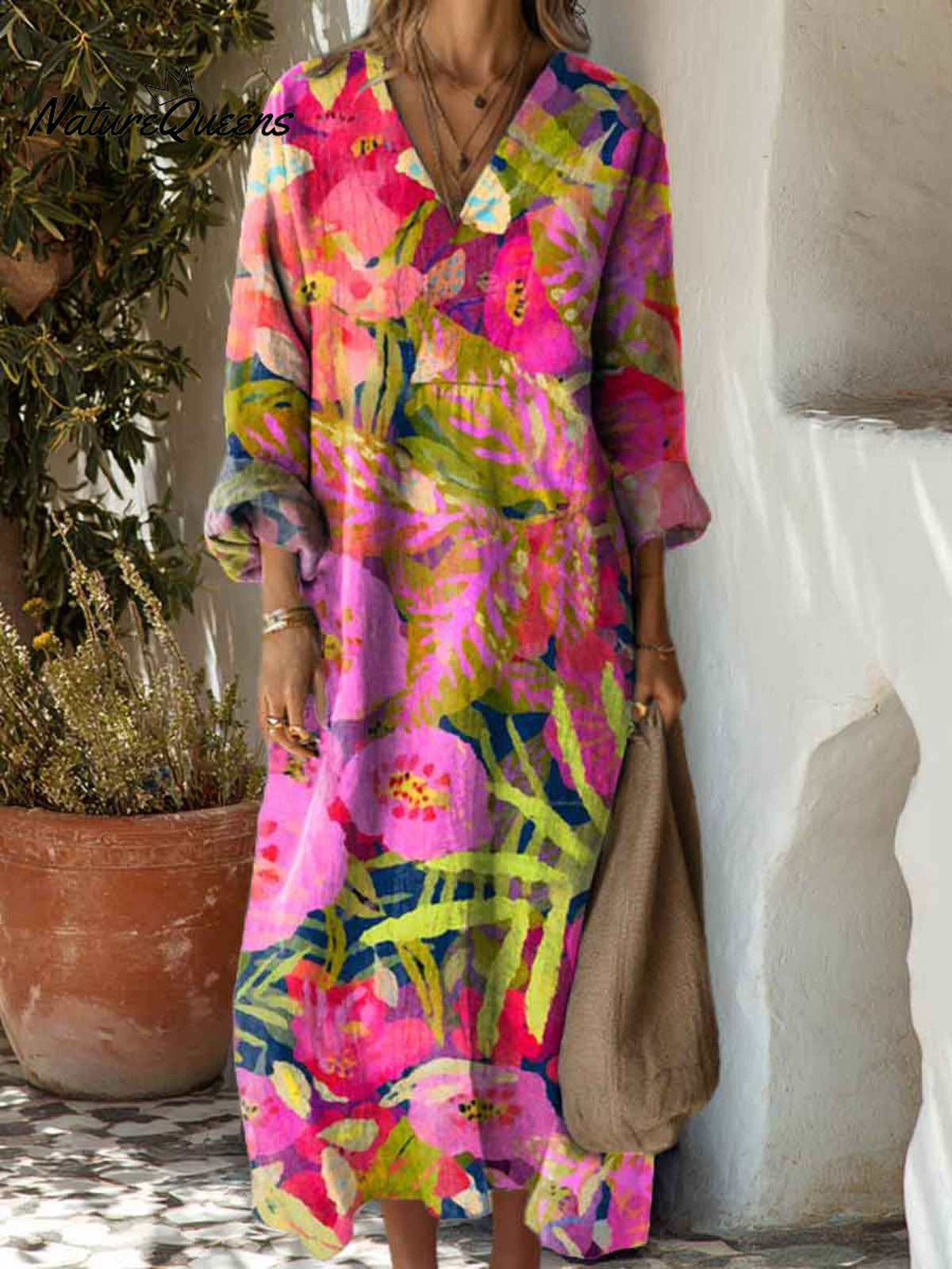 Women's Bright Flowers Art Print Dress