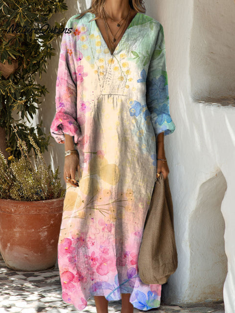 Women's Flowers Art Casual Print Dress