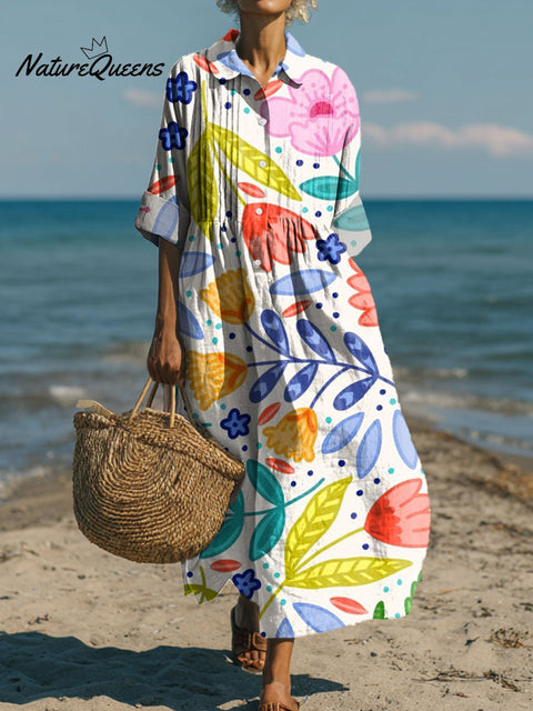 Women's Flowers Art Casual Print Dress