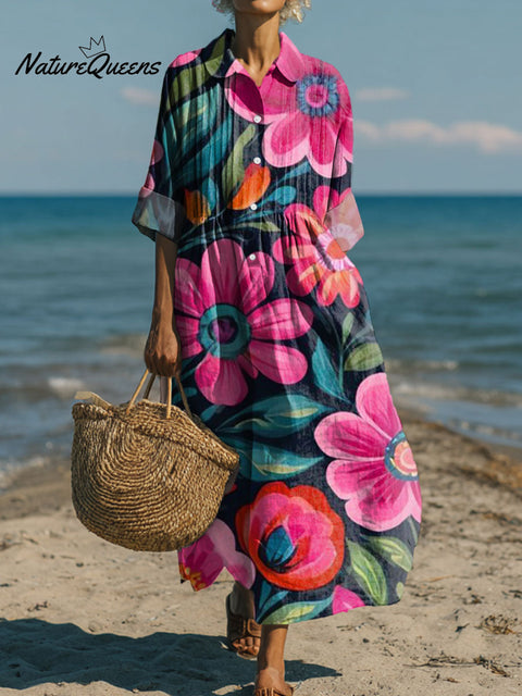 Women's Flowers Art Casual Print Dress
