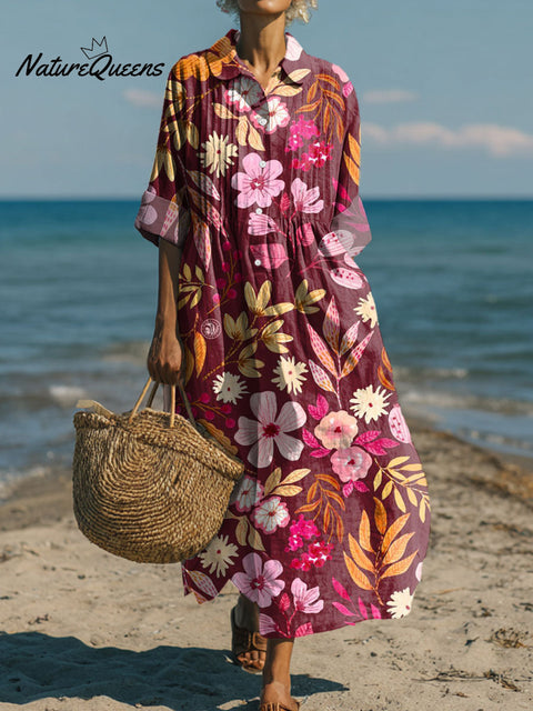 Women's Flowers Art Casual Print Dress