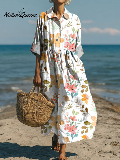 Women's Flowers Art Casual Print Dress