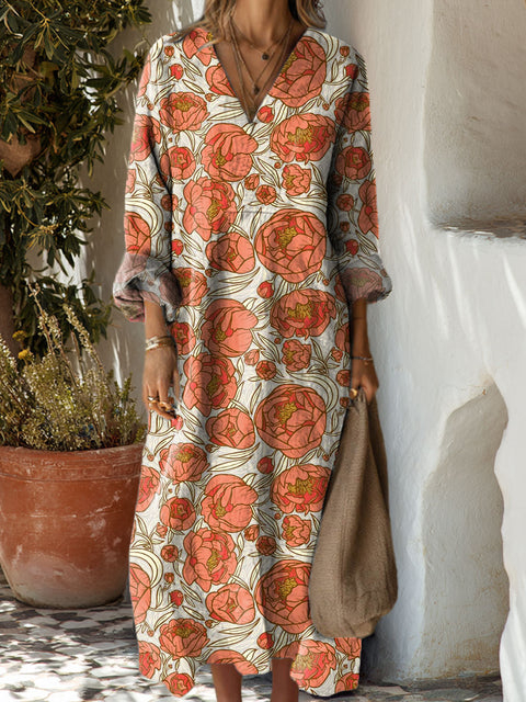 Women's Flowers Floral Art Casual Print Dress
