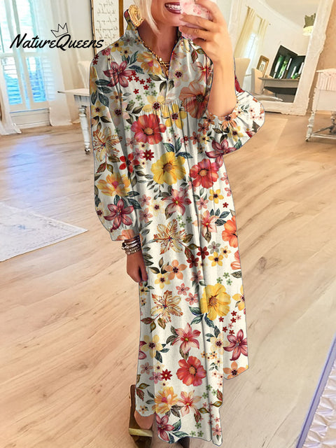 Women's Flowers Floral Art Casual Print Dress