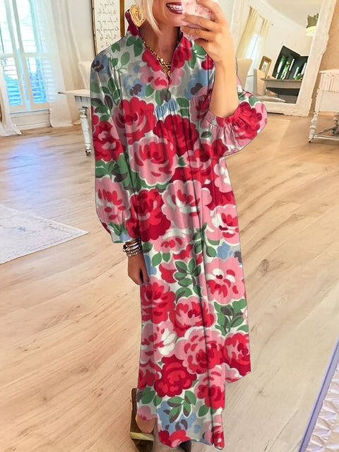 Women's Flowers Floral Art Casual Print Dress