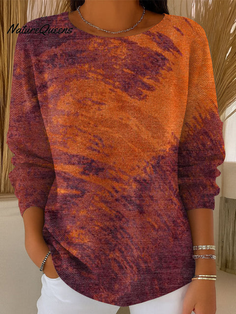 Women's Retro Pattern Casual Pullover Sweater