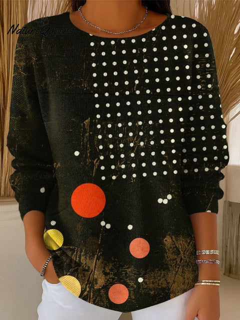Women's Geometry Abstract Colors Abstract Art Casual Pullover Sweater