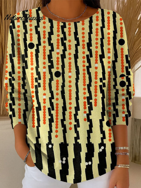 Women's Geometry Abstract Colors Abstract Art Casual Pullover Sweater