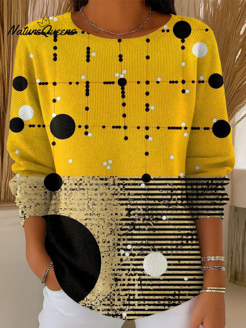 Women's Geometry Abstract Colors Abstract Art Casual Pullover Sweater
