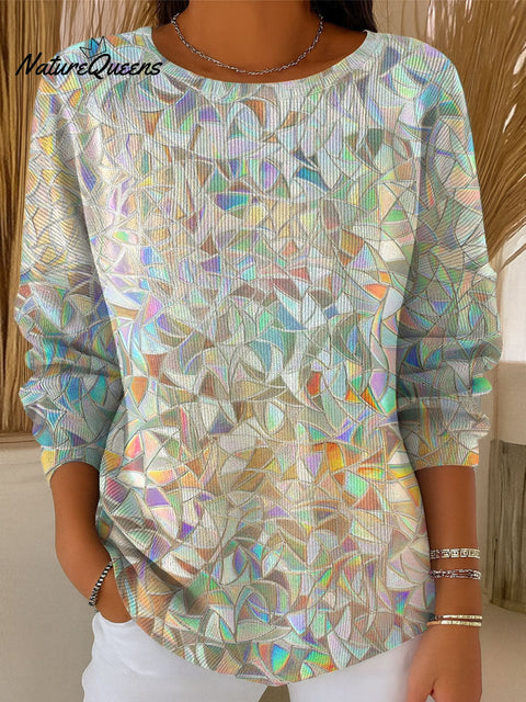 Women's Geometry Abstract Colors Abstract Art Casual Pullover Sweater