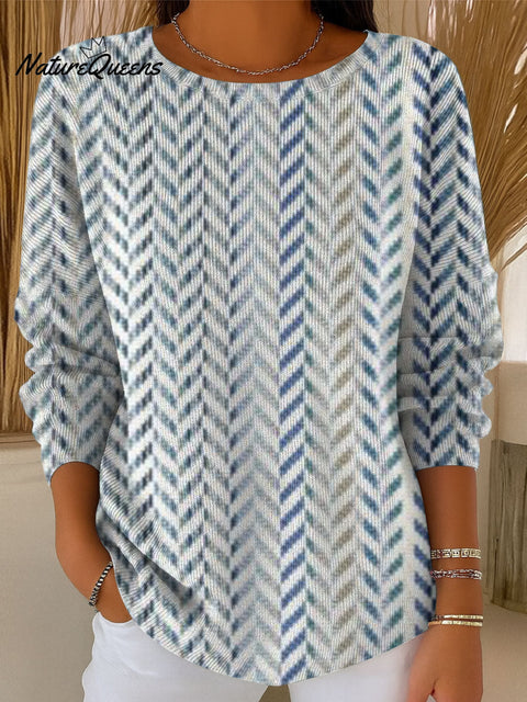 Women's Color Gradient Casual Pullover Sweater