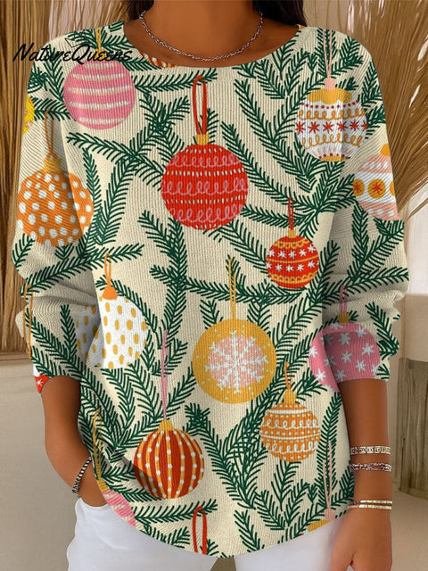 Women's Christmas Pattern Art Casual Pullover Sweater