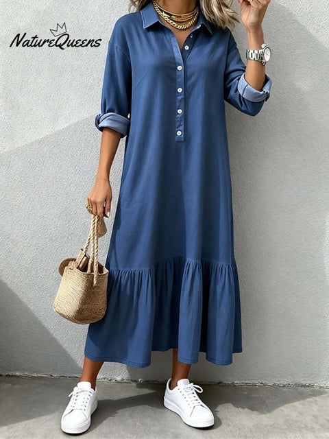 Women'S Casual Specialty Denim Shirt Dress