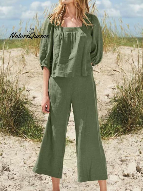 Casual Loose Solid Color Suit Army Green / S