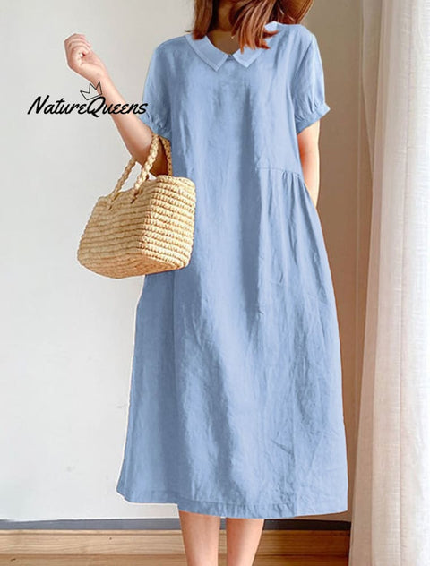 Women'S Casual Solid Color Loose Dress