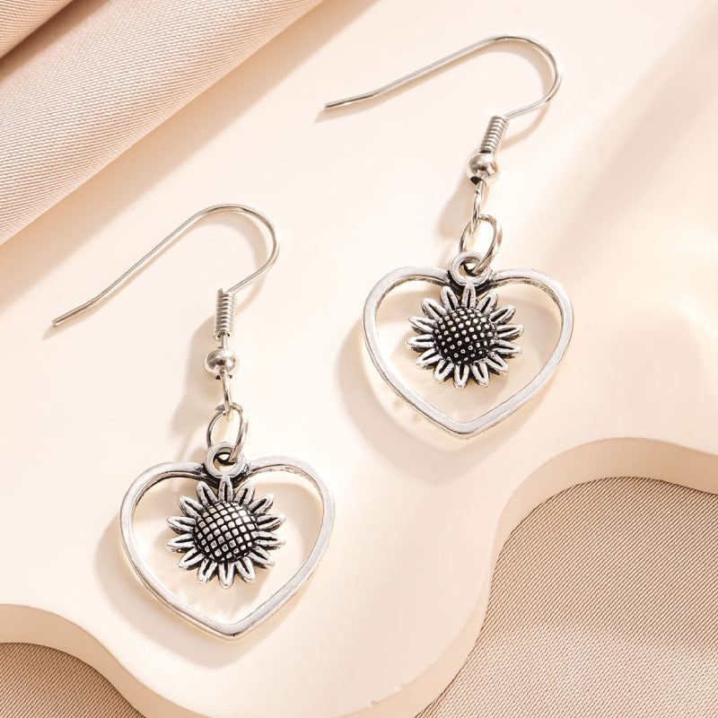 Women's Love Sunflower Earrings
