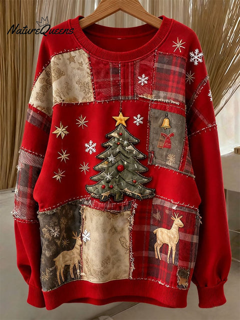 Women's Casual Christmas Print Long Sleeve Sweatshirt