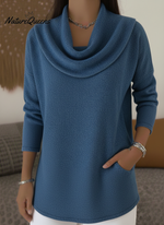 Women's Soft Swing Collar Suede Pocket Pullover