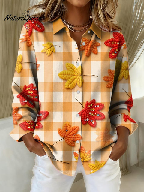 Women's Casual Retro Autumn Plaid Shirt