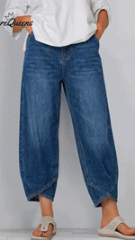 Women's Casual Simple Denim Cotton Pants