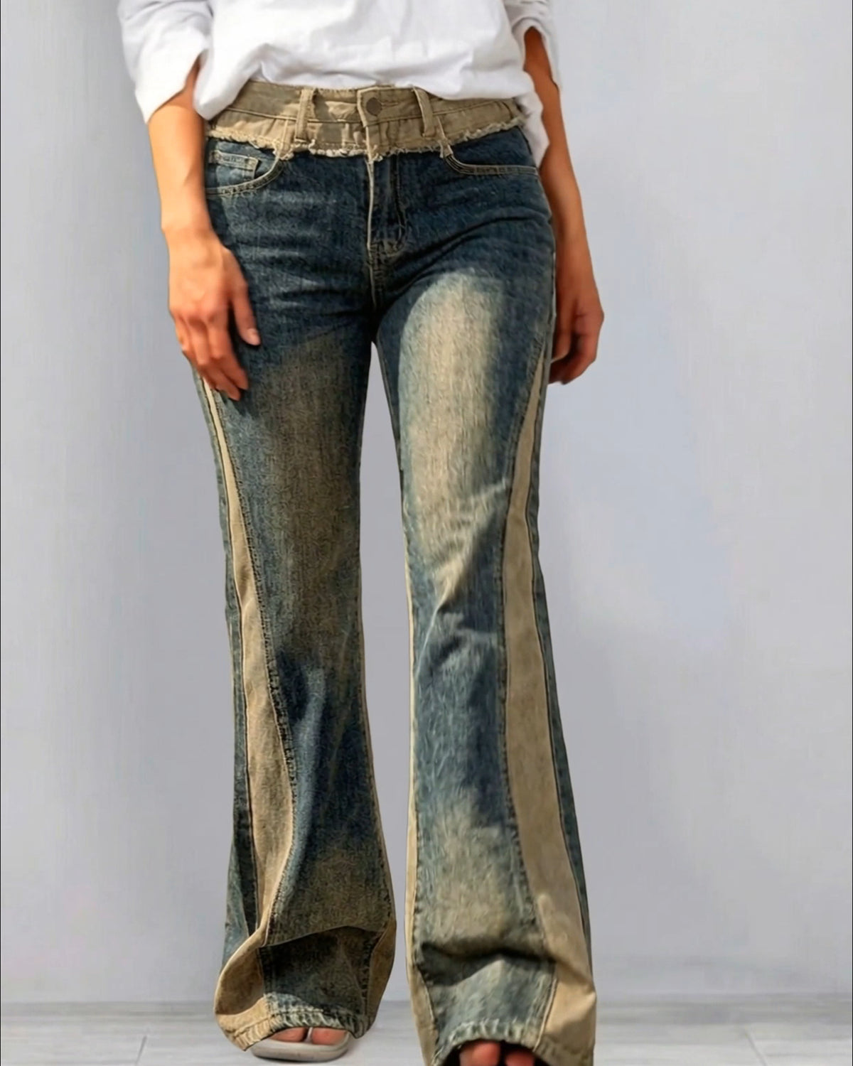 Women's Casual Patchwork design jeans