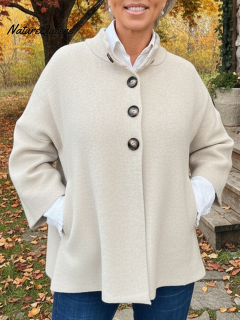 Women's Elegant Turtleneck Button-Down Knit Cardigan Jacket