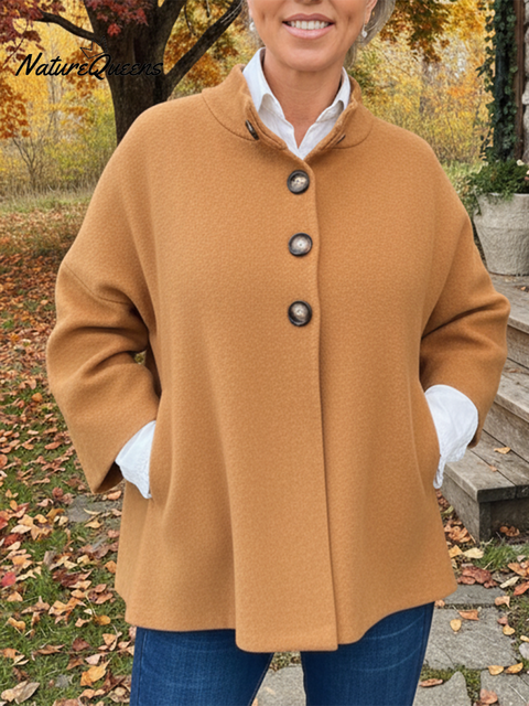 Women's Elegant Turtleneck Button-Down Knit Cardigan Jacket