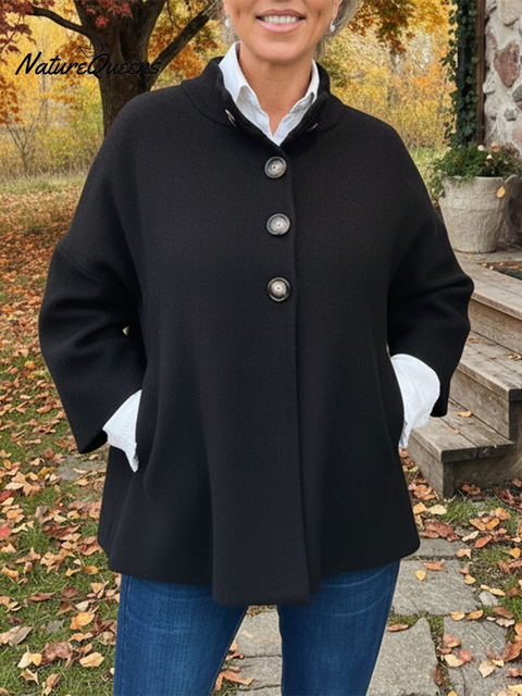 Women's Elegant Turtleneck Button-Down Knit Cardigan Jacket