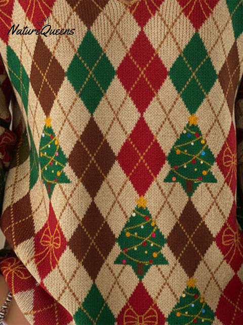 Women's Soft Prismatic Christmas Sweater Top
