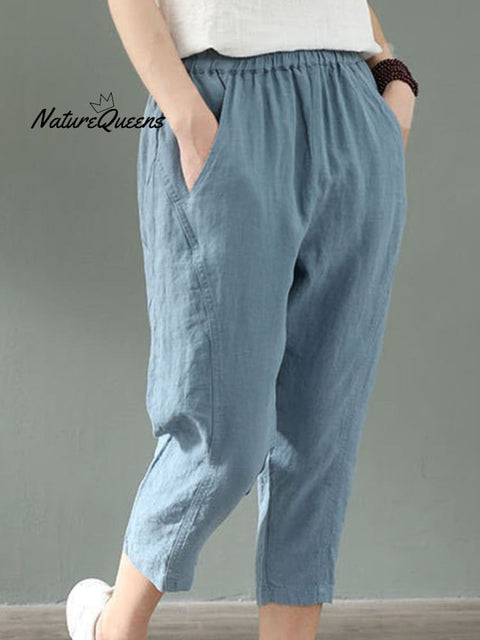 Women's Cotton Linen Fashion Loose Casual Pants