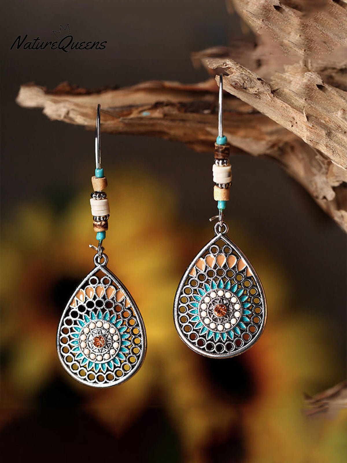 Bohemian Ethnic Style Hollow Drop-Shaped Earrings
