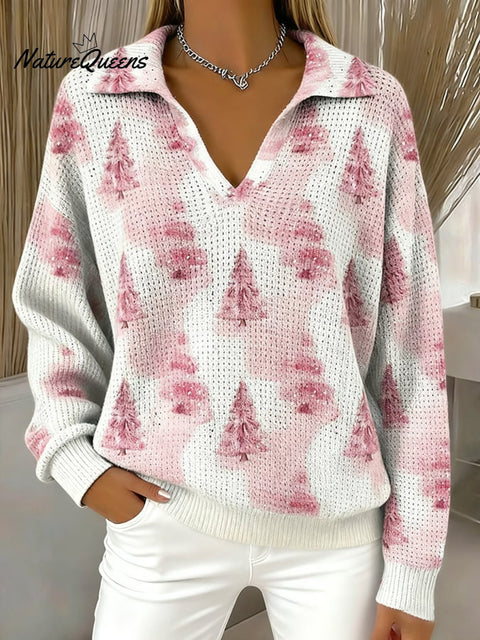 Women's Casual Retro Christmas Knitted Top