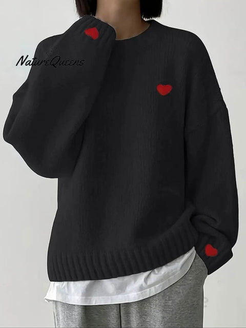 Women's Valentine's Day Heart Casual Sweater