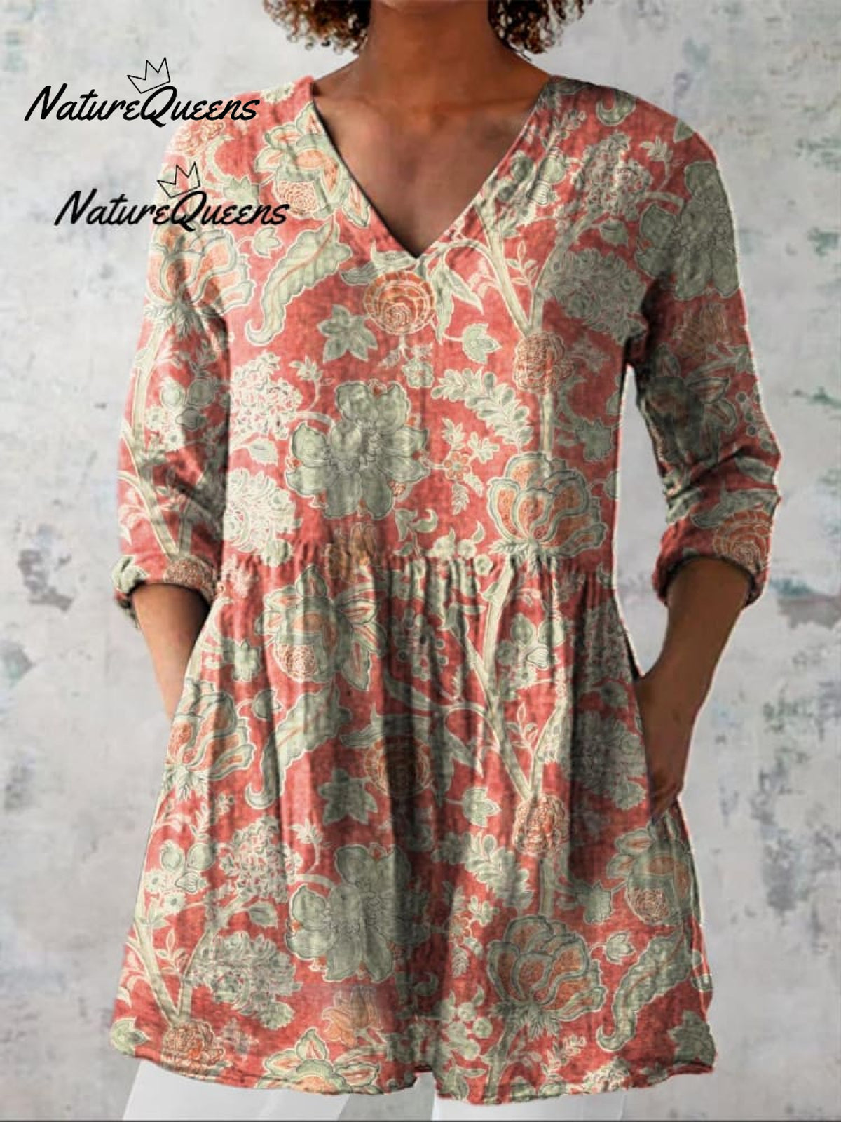 Women's Vintage Lovely Floral Art Printed Cotton And Linen Casual Pants