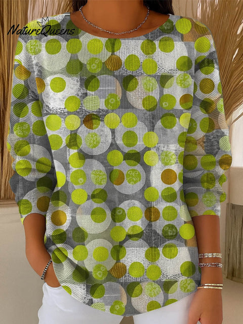 Women's Geometric Pattern Art Print Casual Pullover Sweater