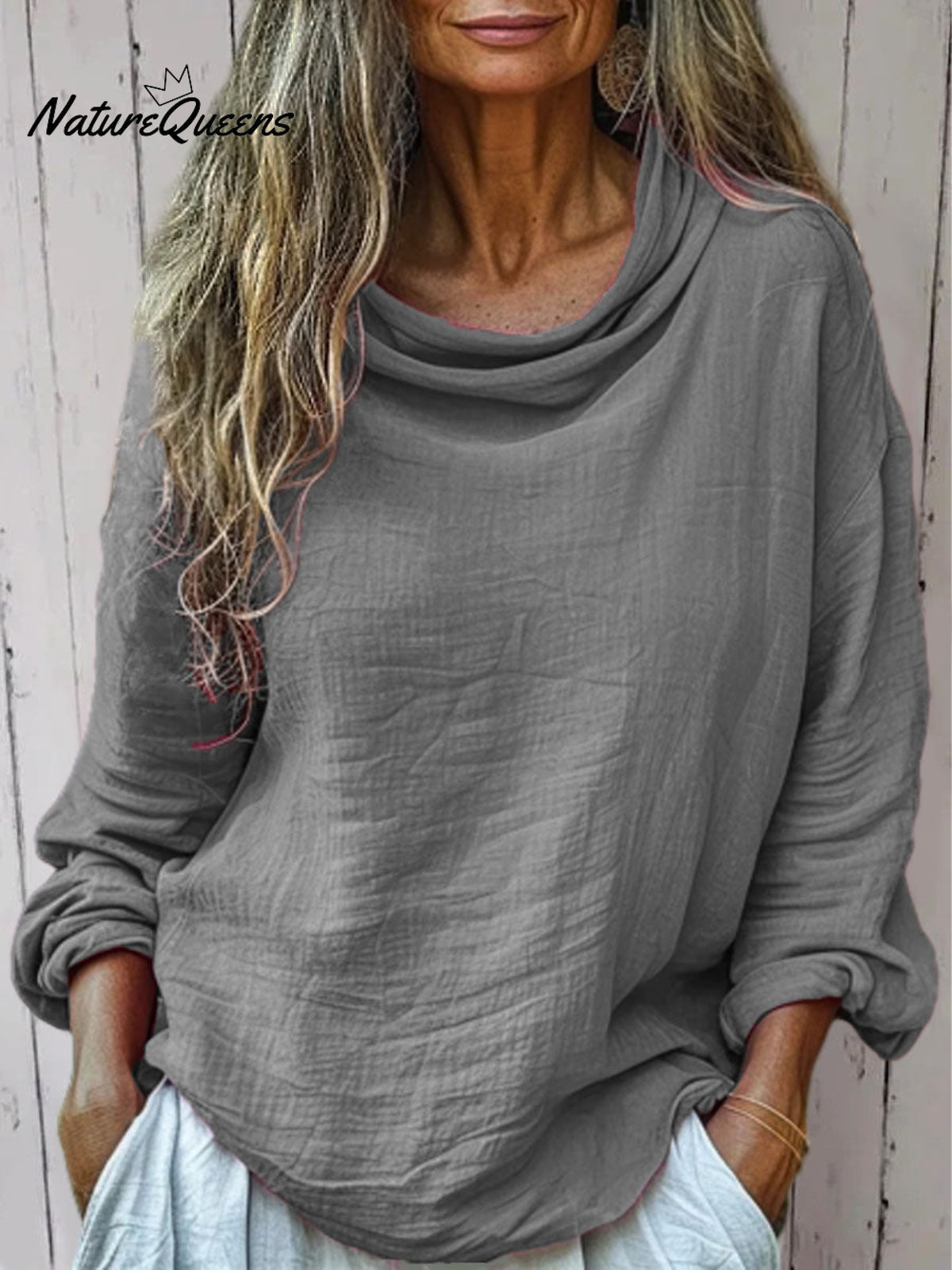 Women's Solid Color Casual Long Sleeve Comfortable Cotton Shirt