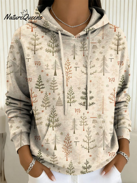 Women's Christmas Tree Pattern Art Print Casual Sweatshirt