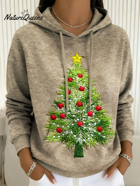 Women's Christmas Tree Pattern Art Print Casual Sweatshirt