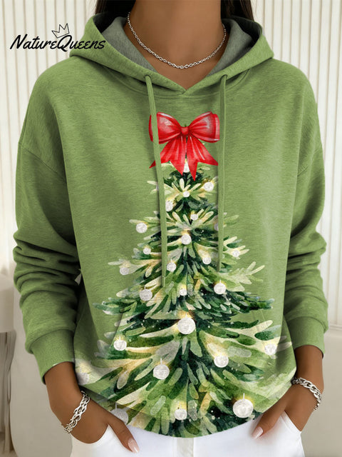 Women's Christmas Tree Pattern Art Print Casual Sweatshirt