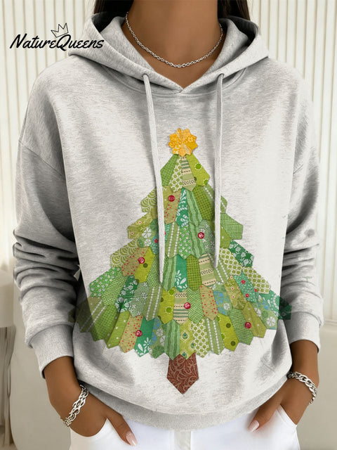 Women's Christmas Tree Pattern Art Print Casual Sweatshirt
