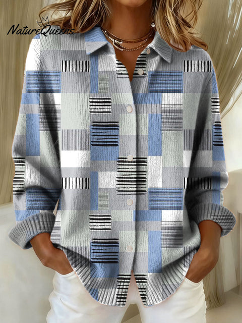 Women's Geometric Pattern Art Print Sweater