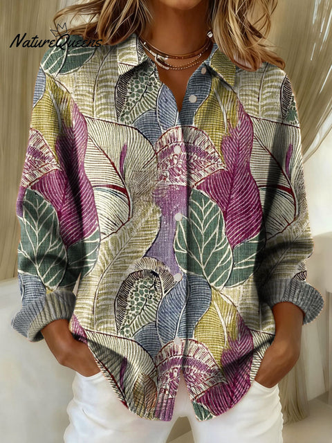 Women's Floral Pattern Art Print Sweater