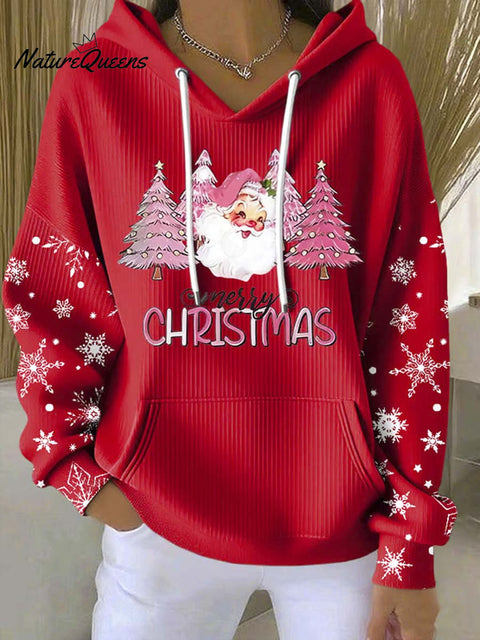 Women's Christmas Tree Art Print Casual Hoodie Sweatshirt
