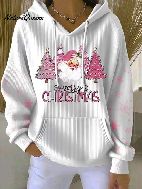 Women's Christmas Tree Art Print Casual Hoodie Sweatshirt