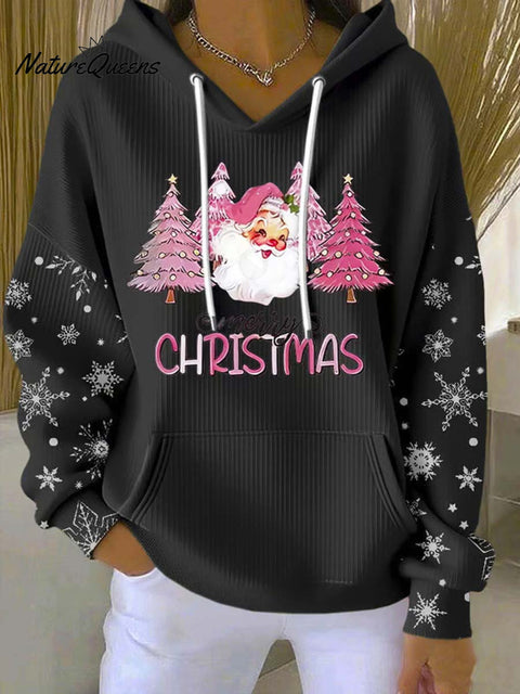 Women's Christmas Tree Art Print Casual Hoodie Sweatshirt