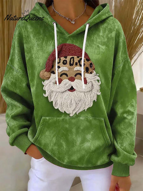 Christmas Santa Pattern Art Print Casual Sweatshirt