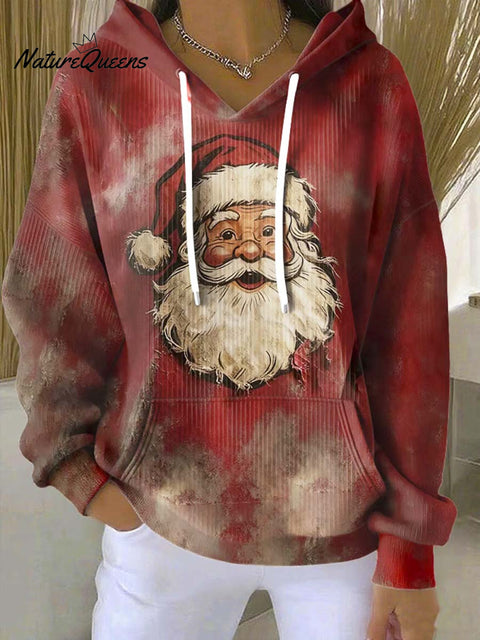 Christmas Santa Pattern Art Print Casual Sweatshirt